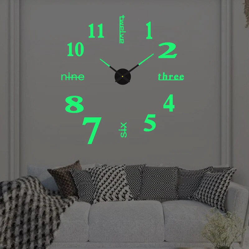 DIY Mountable Wall Clock Acrylic Minimalist Design by Lattea