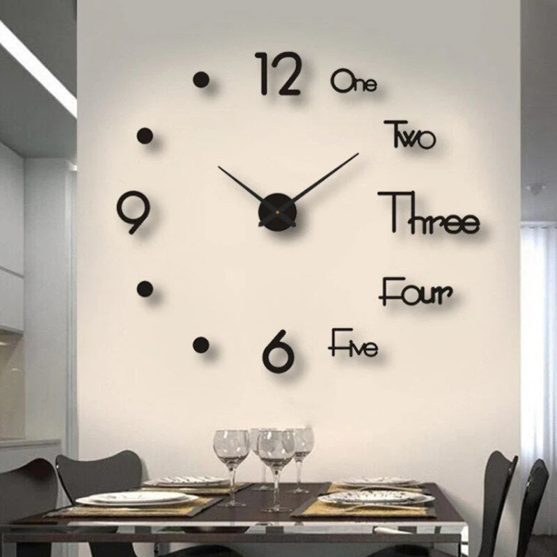 DIY Mountable Wall Clock Acrylic Minimalist Design by Lattea