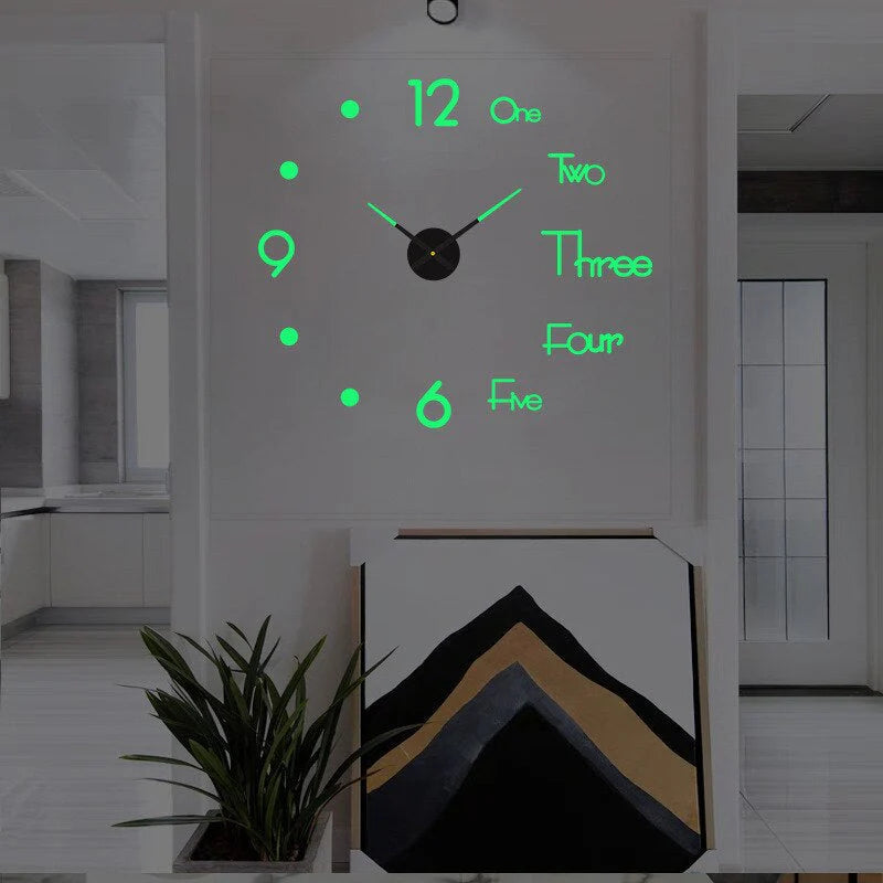 DIY Mountable Wall Clock Acrylic Minimalist Design by Lattea