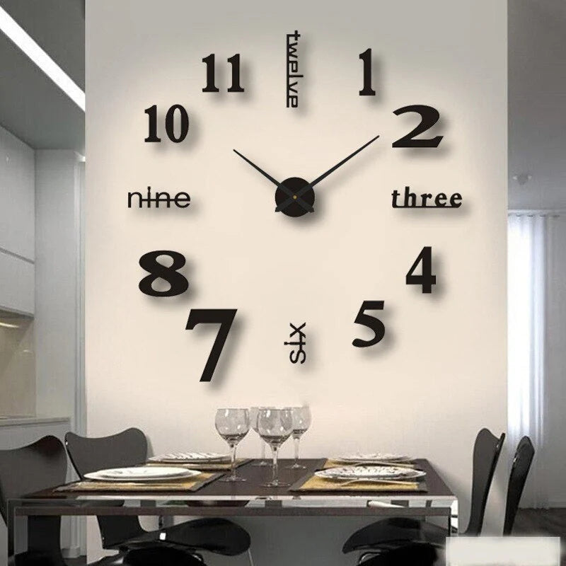 DIY Mountable Wall Clock Acrylic Minimalist Design by Lattea