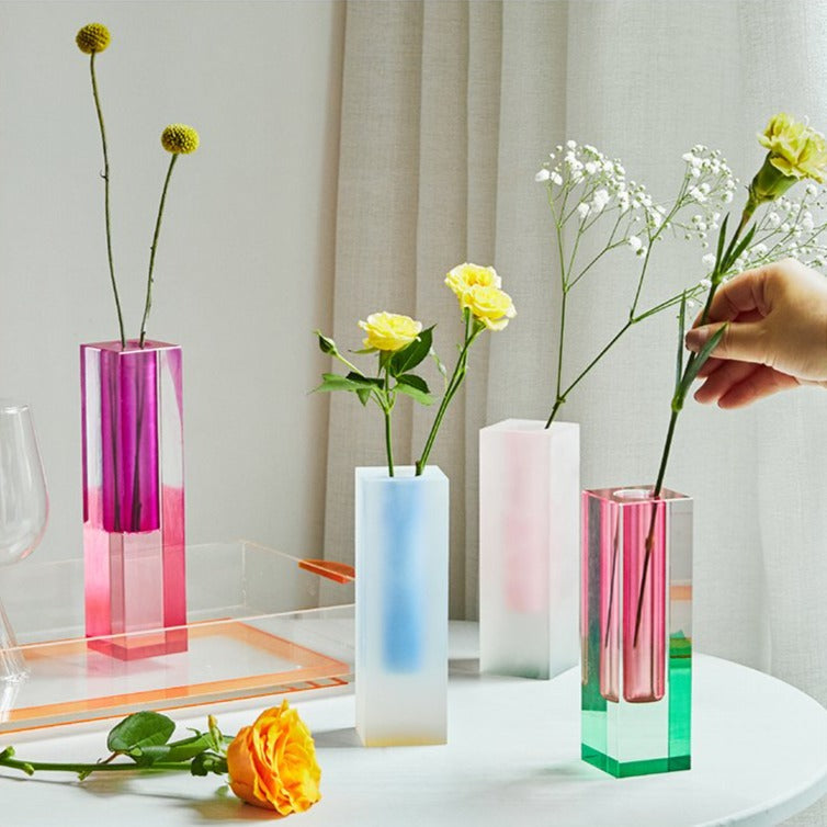 Modern Prism Acrylic Vase