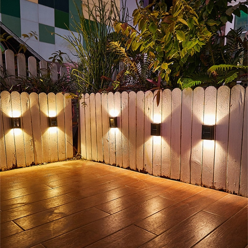 Solar-Powered LED Fence Lights for Outdoor Spaces