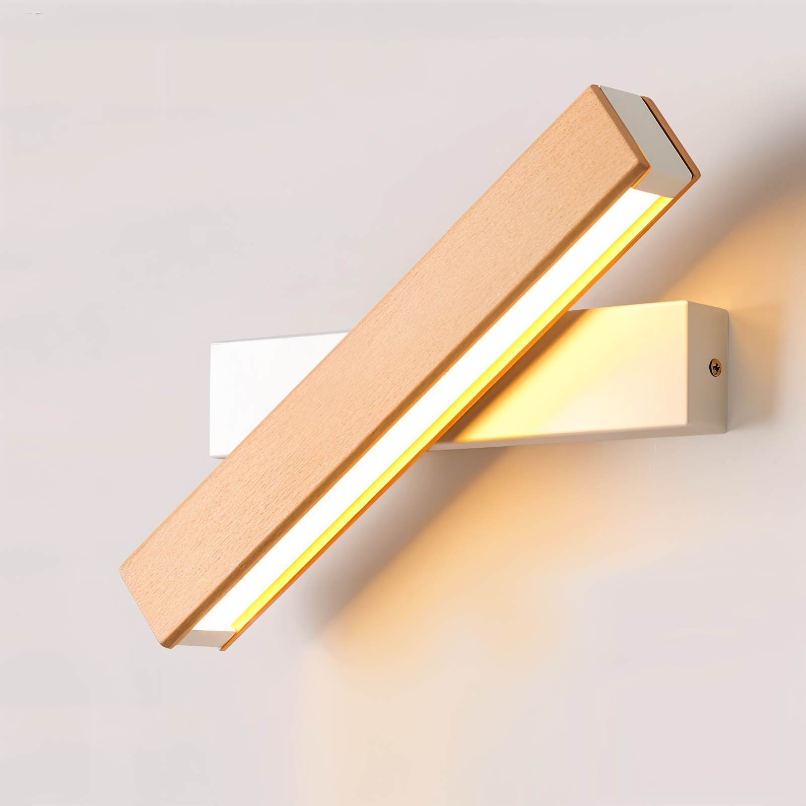 360° Swiveling Wooden Wall Light