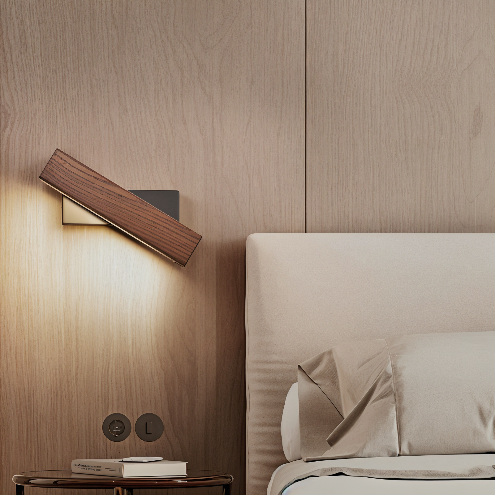 360° Swiveling Wooden Wall Light