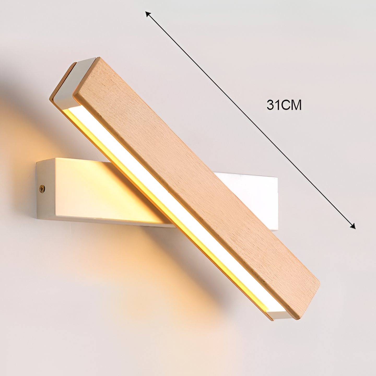 360° Swiveling Wooden Wall Light