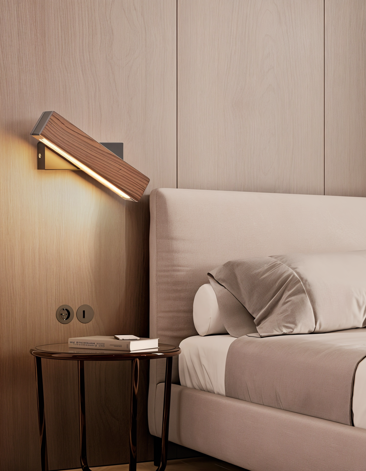 360° Swiveling Wooden Wall Light