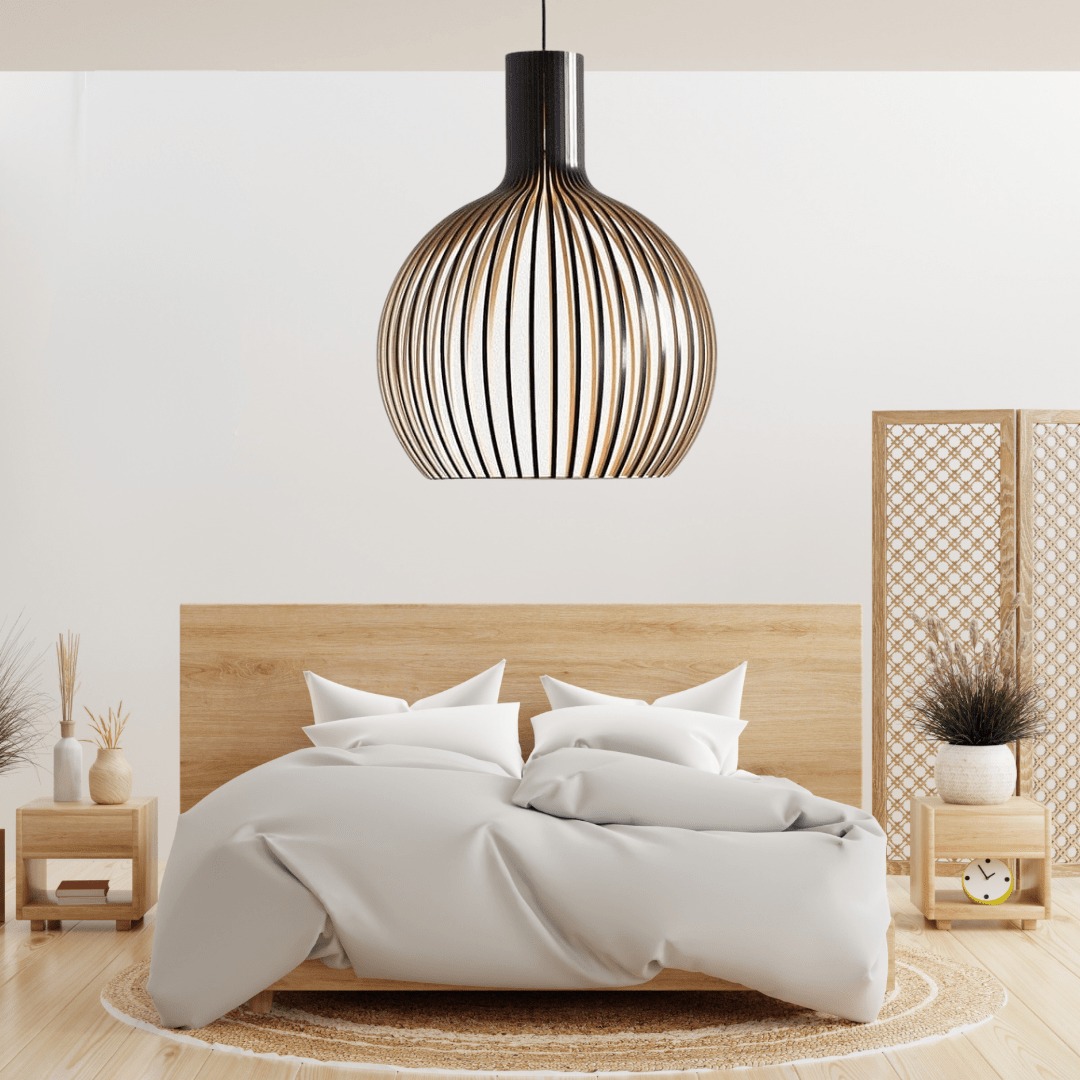 Rustic Wooden Cage Pendant Light