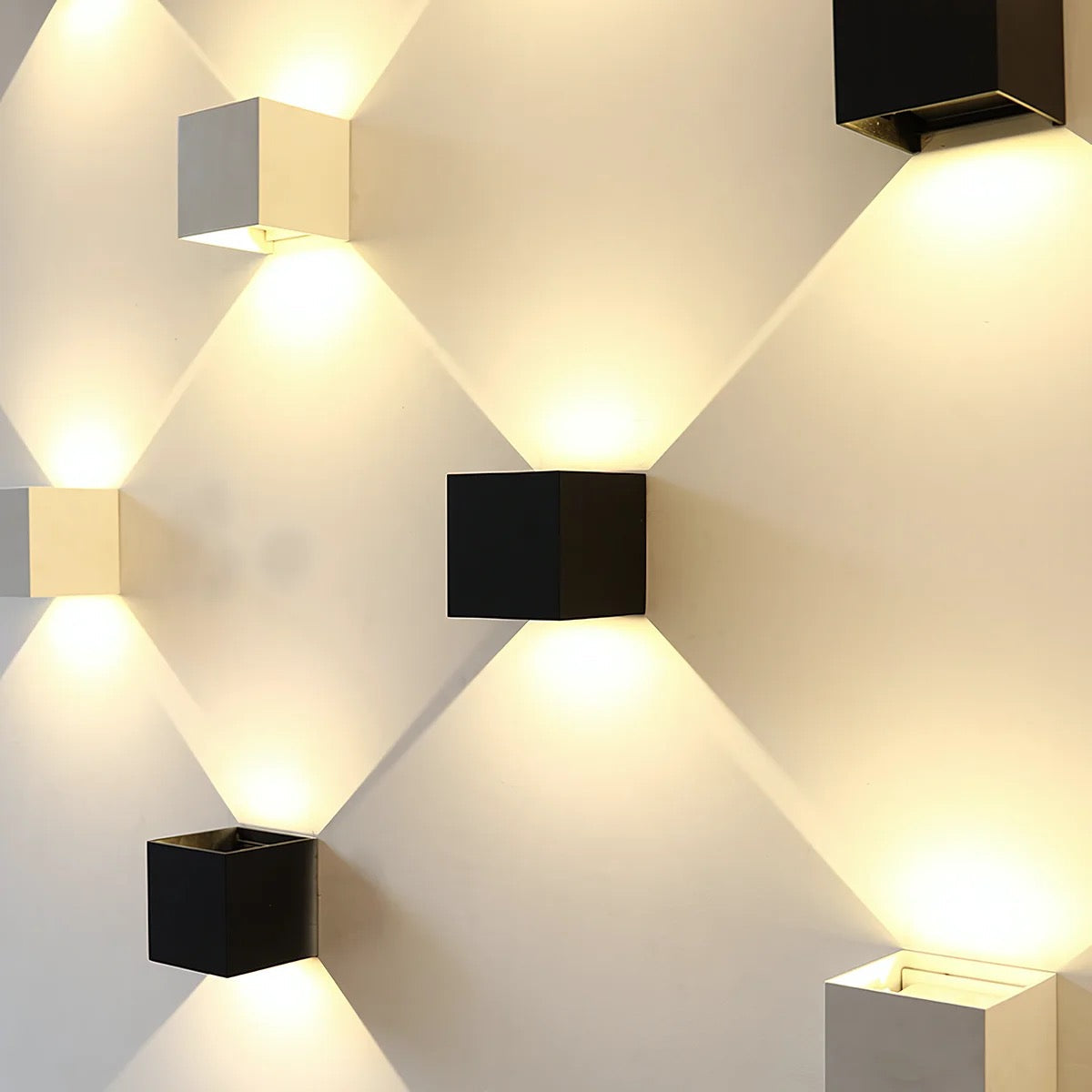 Cube Motion-Sensor Wall Sconce