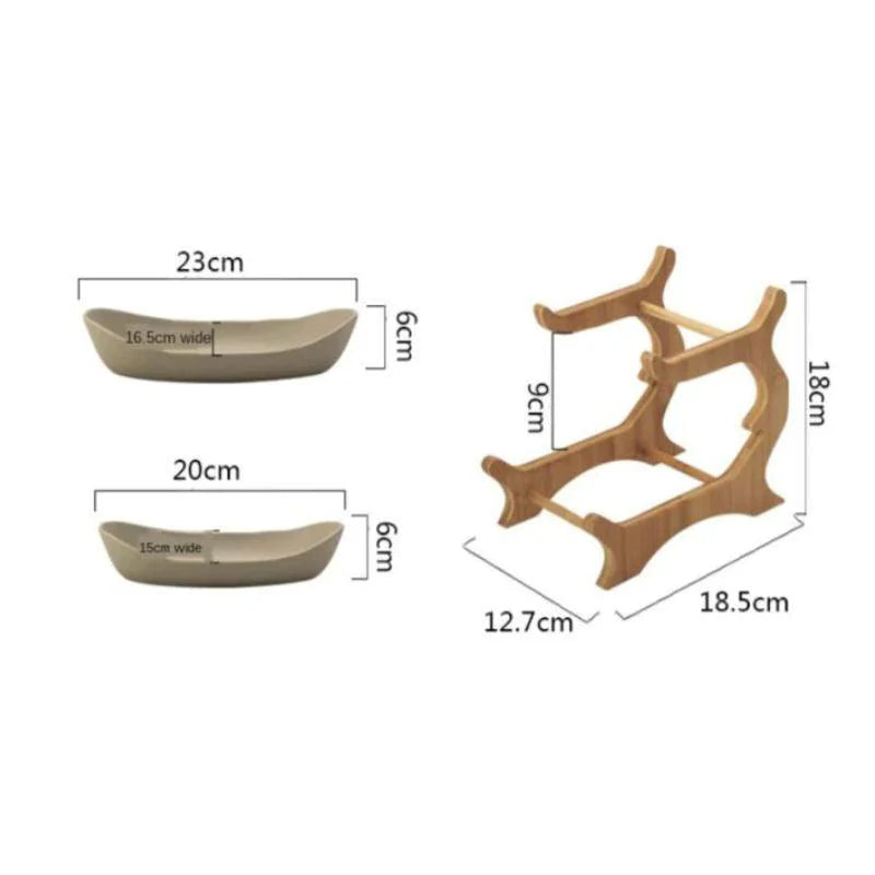 Modern Bamboo Fruit Basket - 2 to 3 Tiers