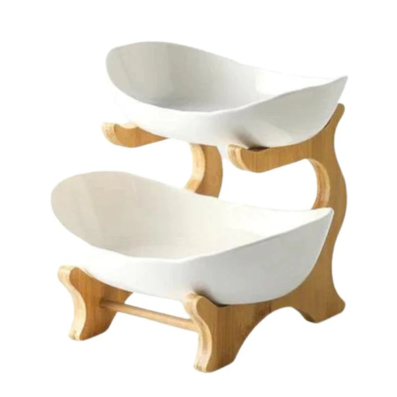 Modern Bamboo Fruit Basket - 2 to 3 Tiers