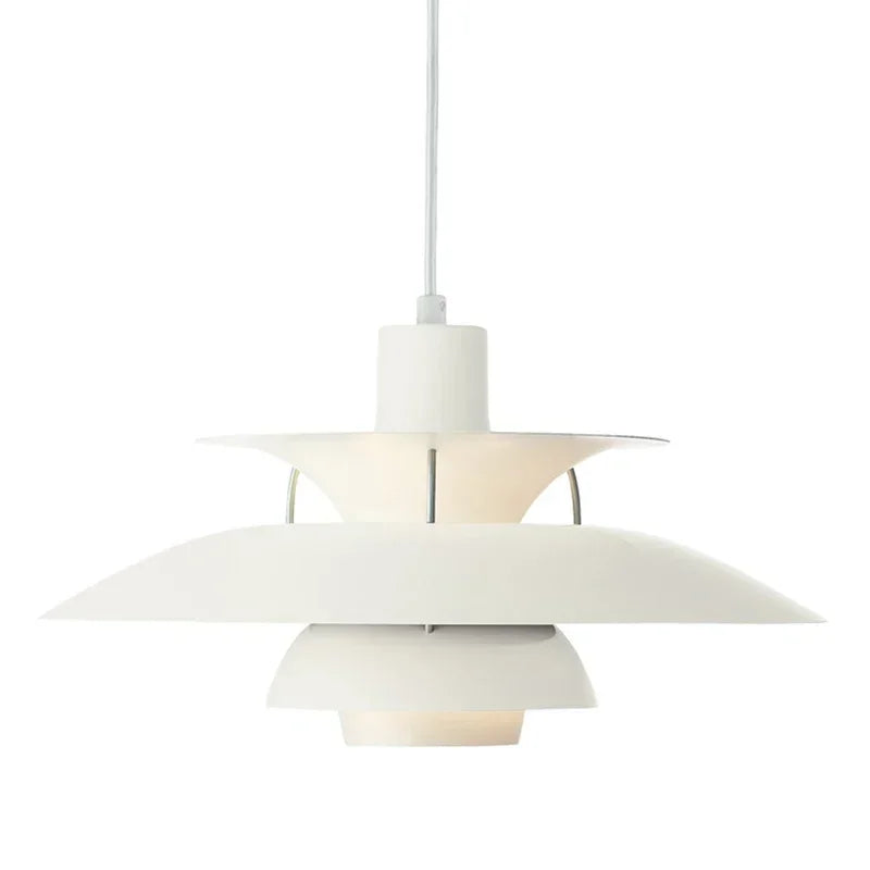 Layered Metal Pendant Light with Multi-Tiered Shade