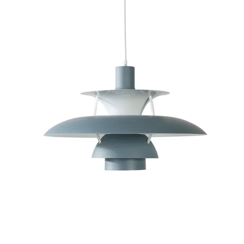 Layered Metal Pendant Light with Multi-Tiered Shade