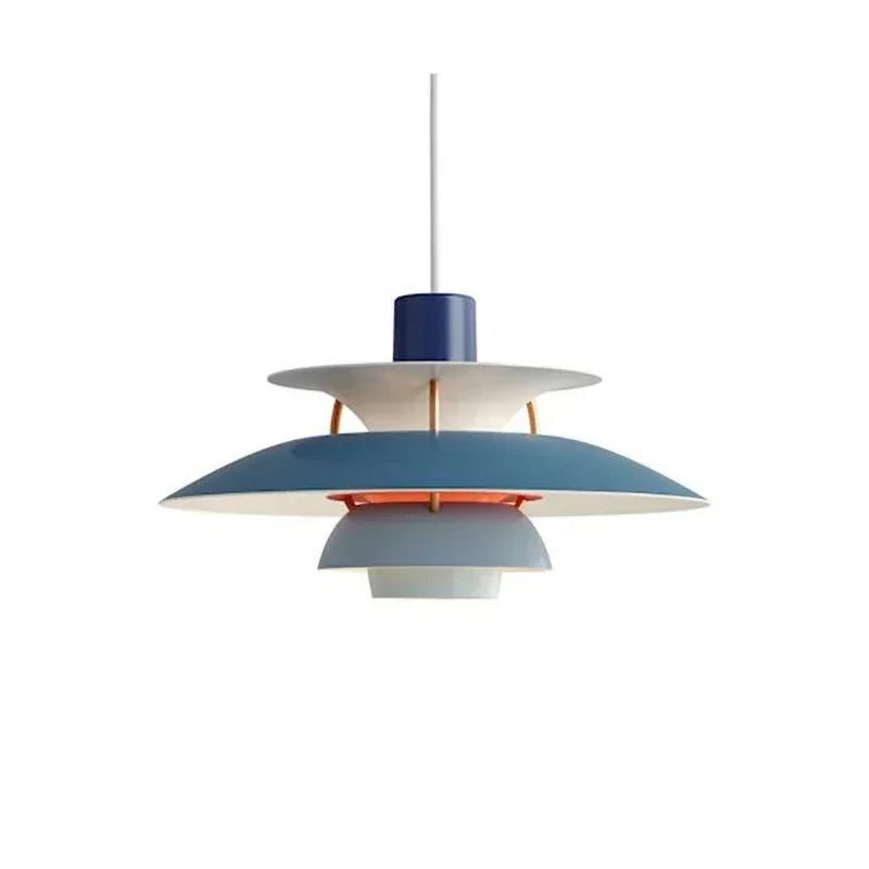 Layered Metal Pendant Light with Multi-Tiered Shade