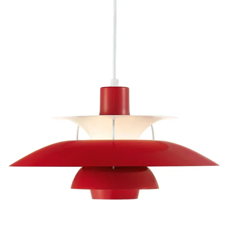 Layered Metal Pendant Light with Multi-Tiered Shade