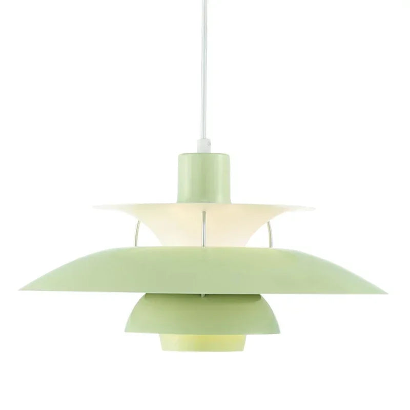 Layered Metal Pendant Light with Multi-Tiered Shade