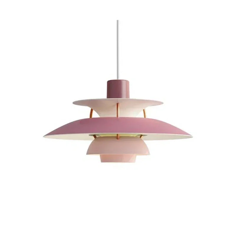 Layered Metal Pendant Light with Multi-Tiered Shade