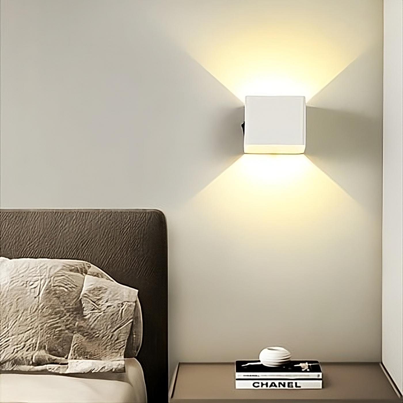 Cube Motion-Sensor Wall Sconce