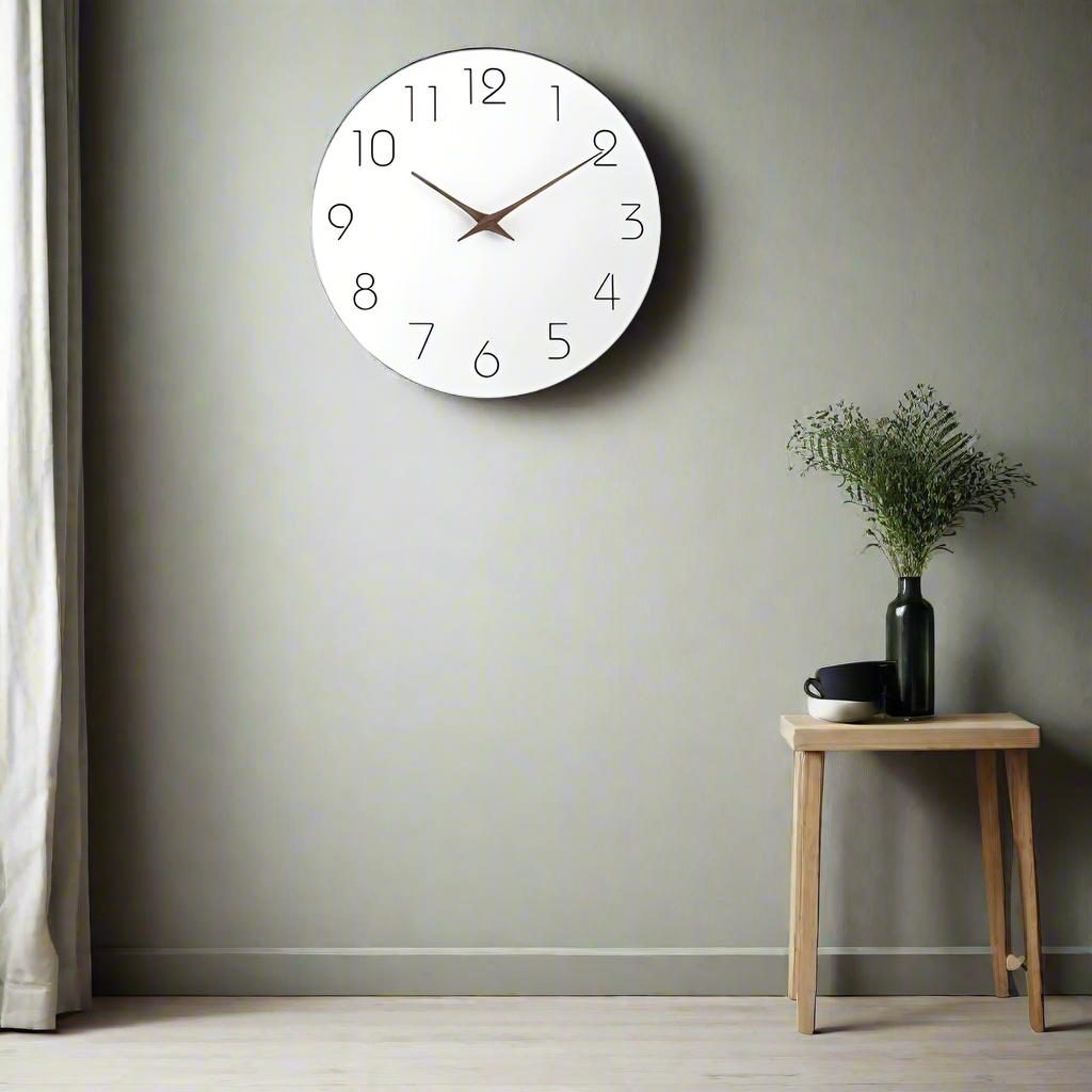 Modern Minimalist Wall Clock Silent Non-Ticking Design