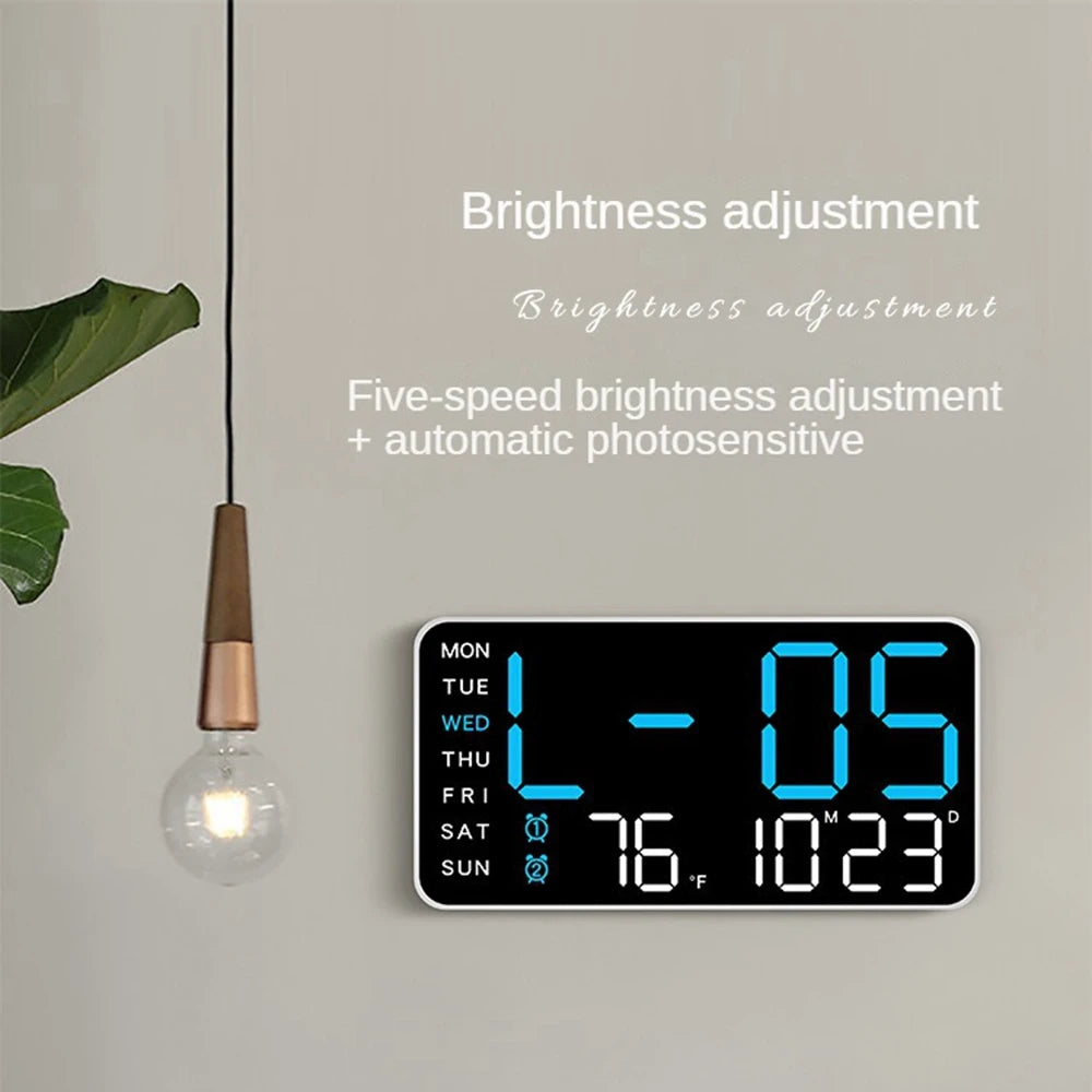 Productivity LED Alarm Clock - Calendar & Voice Activated