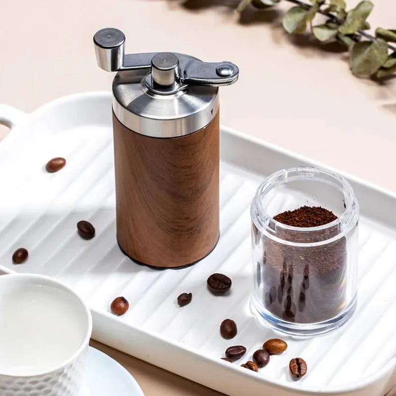 Wooden Hand-Crank Coffee Grinder with Ceramic Core