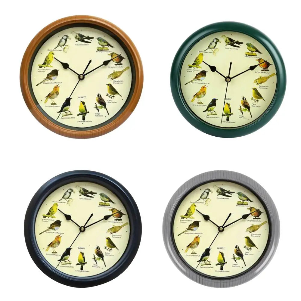 Wall Clock Decorative Timepiece Bird Chirping Sounds