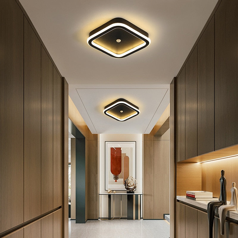 Flush Mount Square LED Ceiling Fixture with Motion Sensor