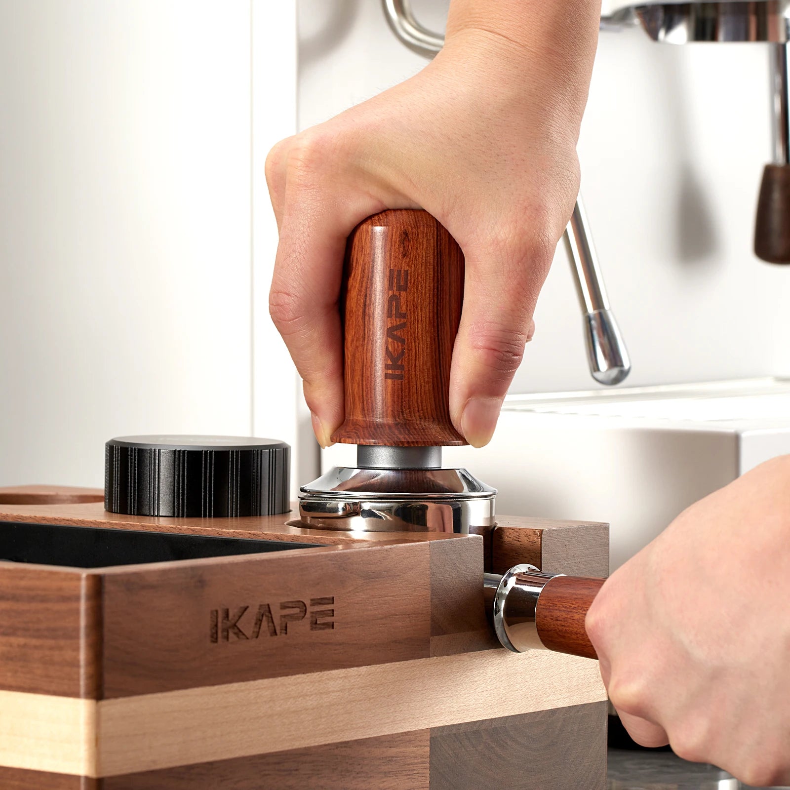 Spring Loaded IKAPE Espresso Tamper