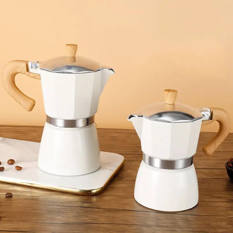 Stovetop Moka Pot with Wooden Handle