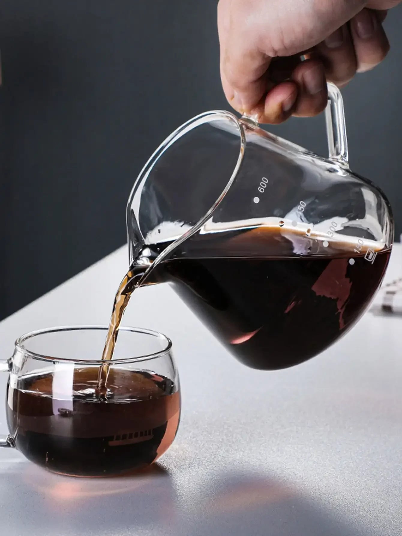 Pour Over Coffee Set with Wood Holder and Sharing Pot