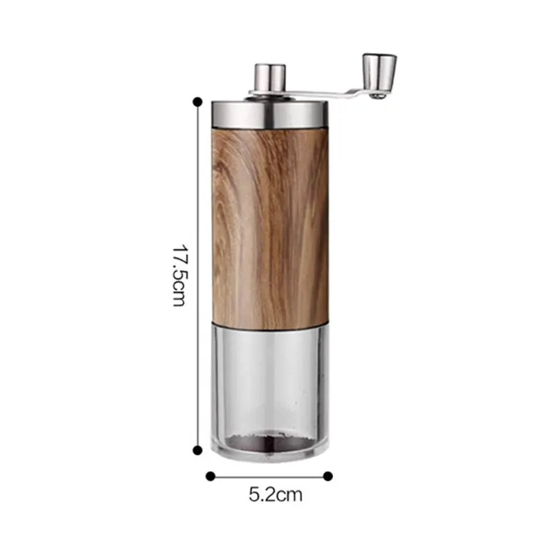 Wooden Hand-Crank Coffee Grinder with Ceramic Core