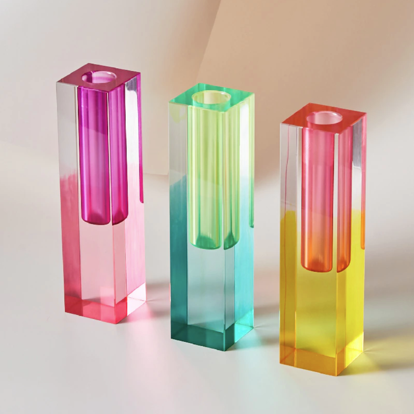 Modern Prism Acrylic Vase