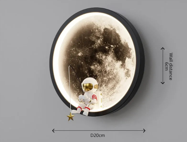 Space Explorer Moon Led Wall Lamp