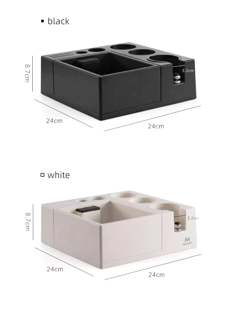 Multifunctional Coffee Tamping Station with Knock Box