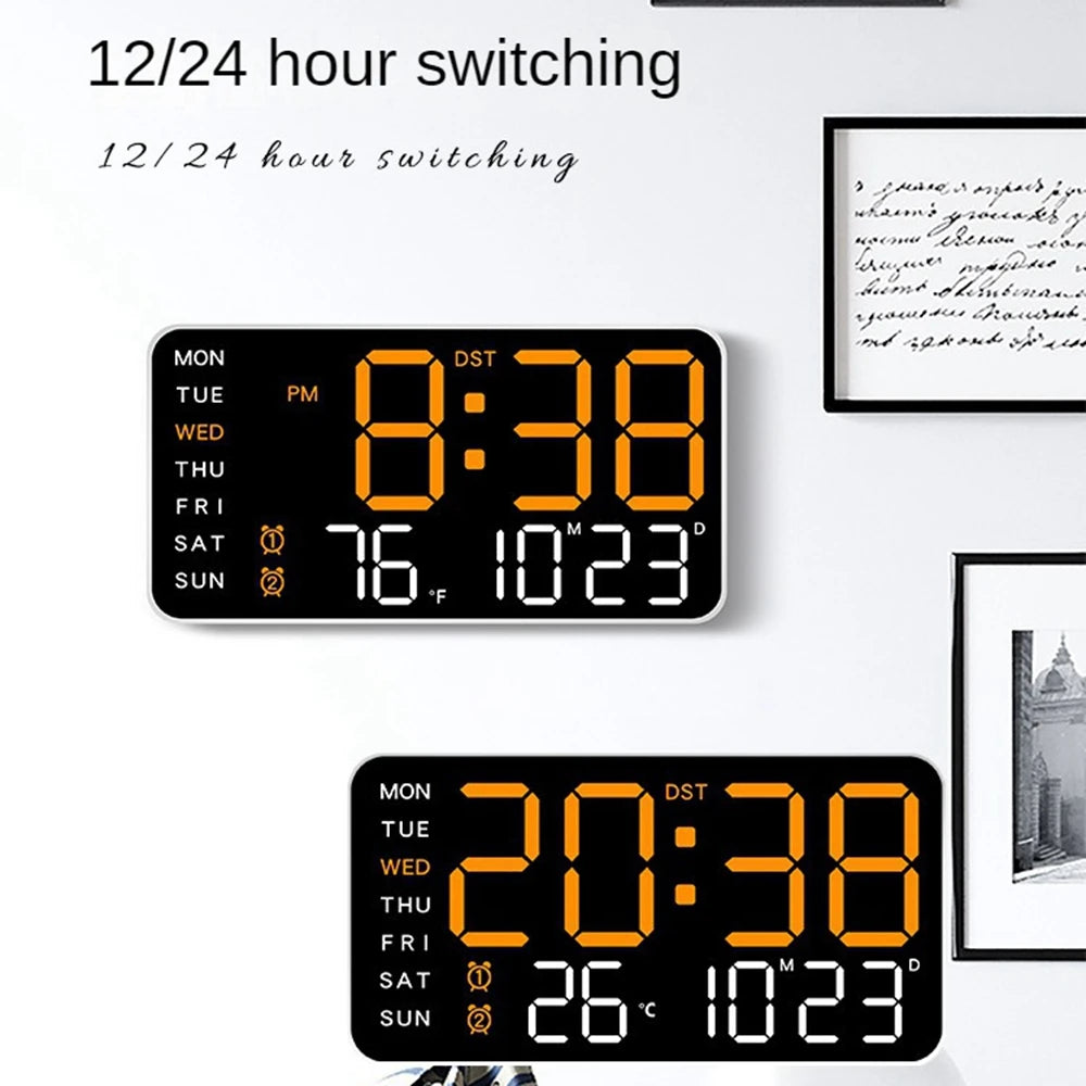 Productivity LED Alarm Clock - Calendar & Voice Activated