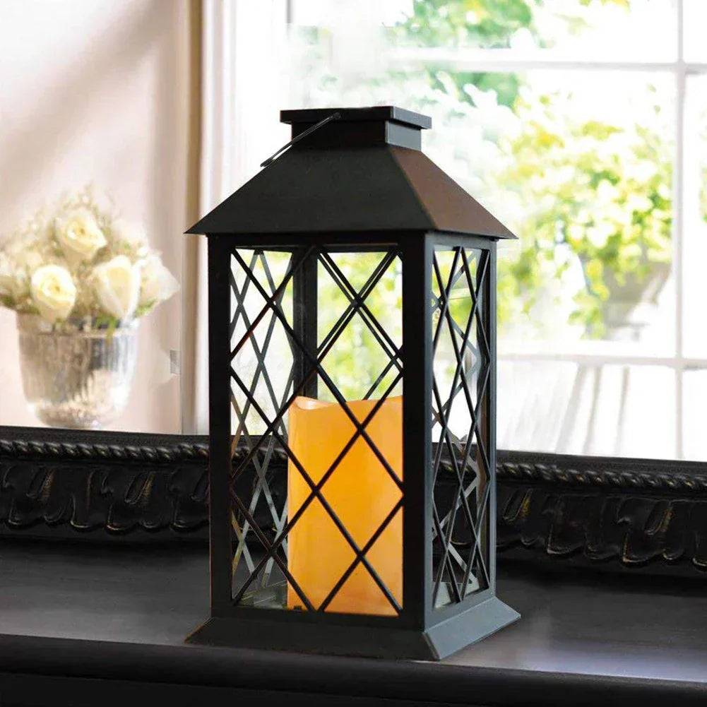 Solar Powered Candle Lantern for Outdoor Spaces