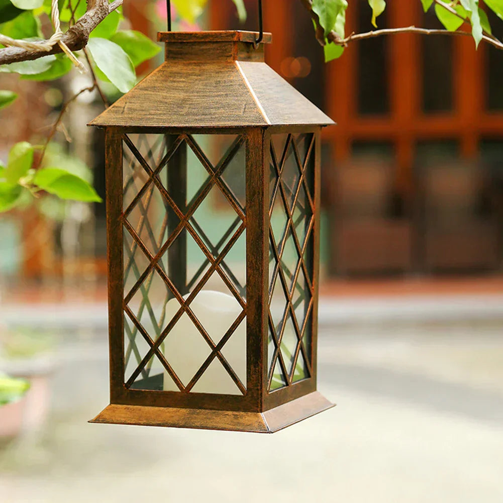 Solar Powered Candle Lantern for Outdoor Spaces