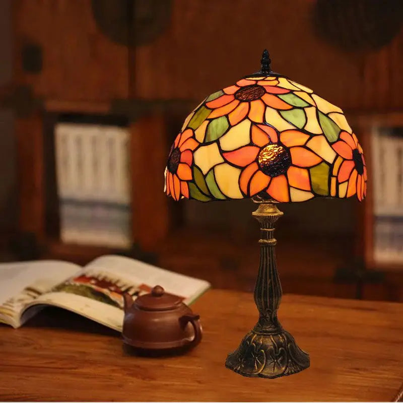 Stained Glass Colorful Desk Lamp