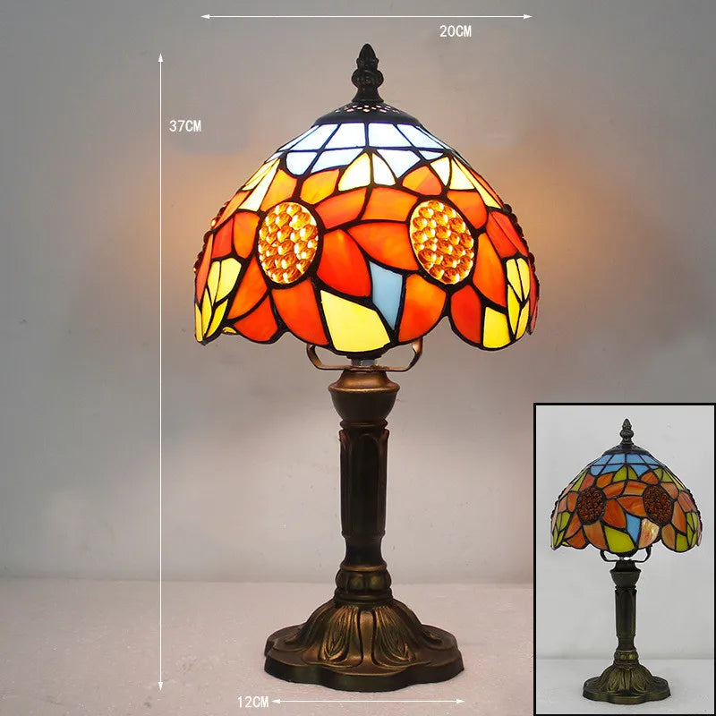 Stained Glass Colorful Desk Lamp