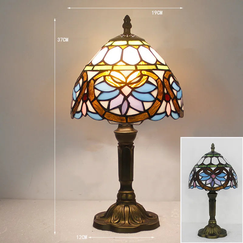 Stained Glass Colorful Desk Lamp