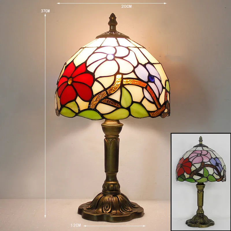 Stained Glass Colorful Desk Lamp