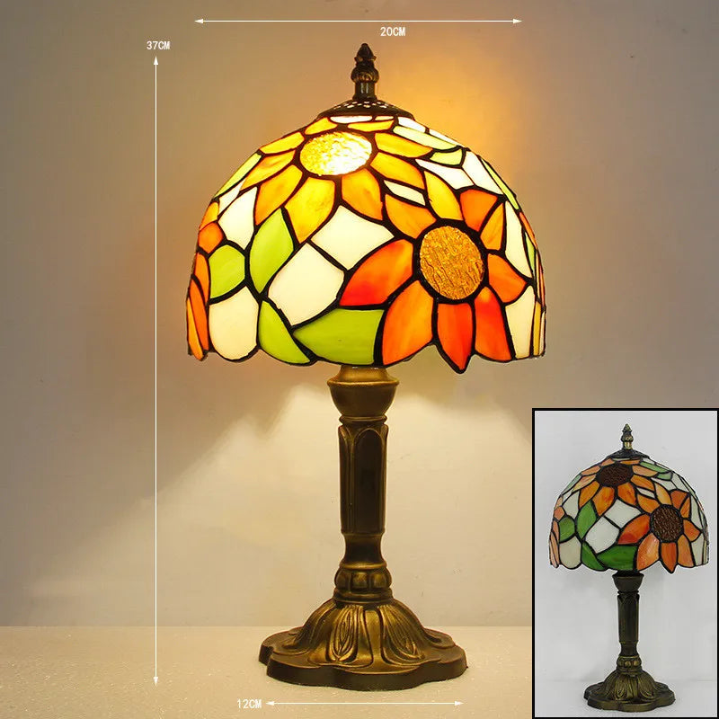 Stained Glass Colorful Desk Lamp