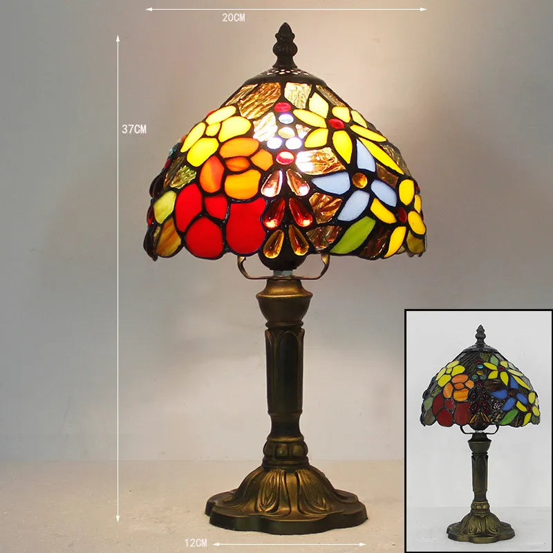 Stained Glass Colorful Desk Lamp