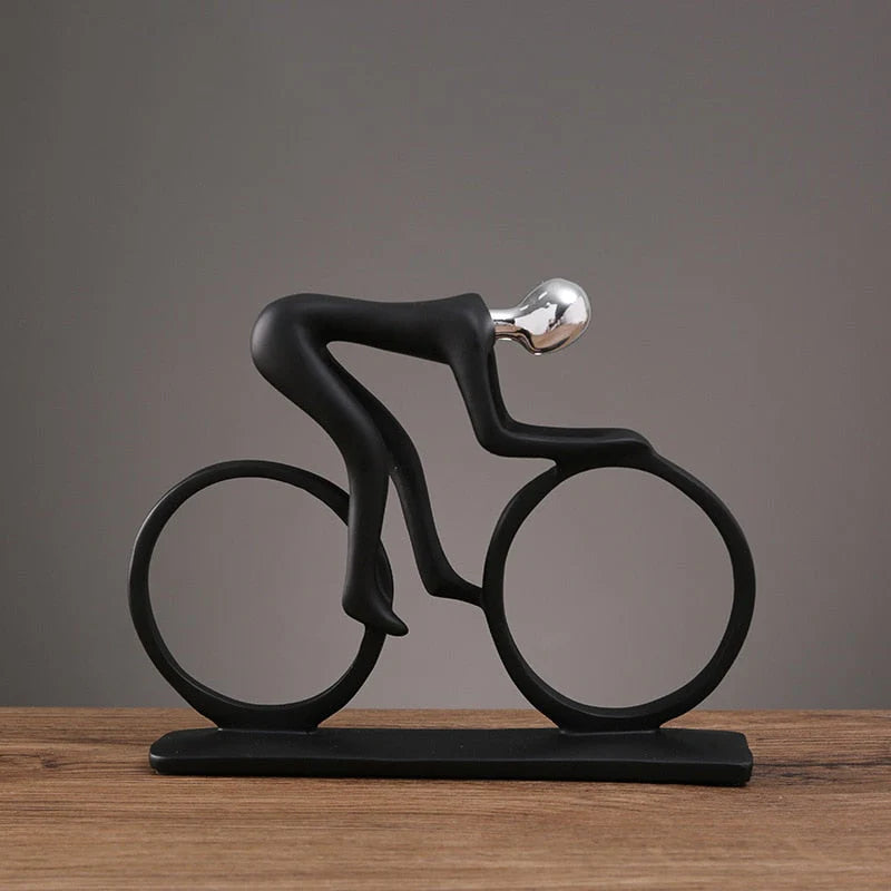 Abstract Cyclist Nordic Sculpture