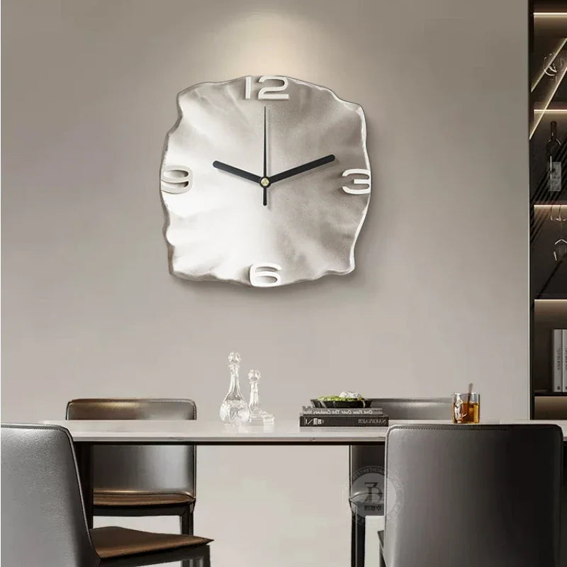 Abstract Elegance Wall Clock – Sandstone Design for Luxury Interiors