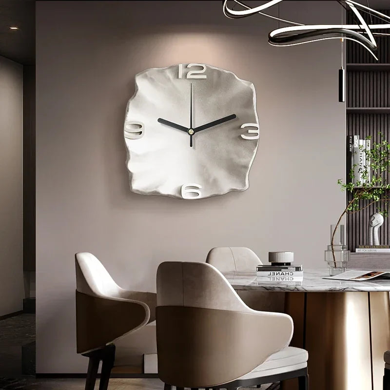 Abstract Elegance Wall Clock – Sandstone Design for Luxury Interiors