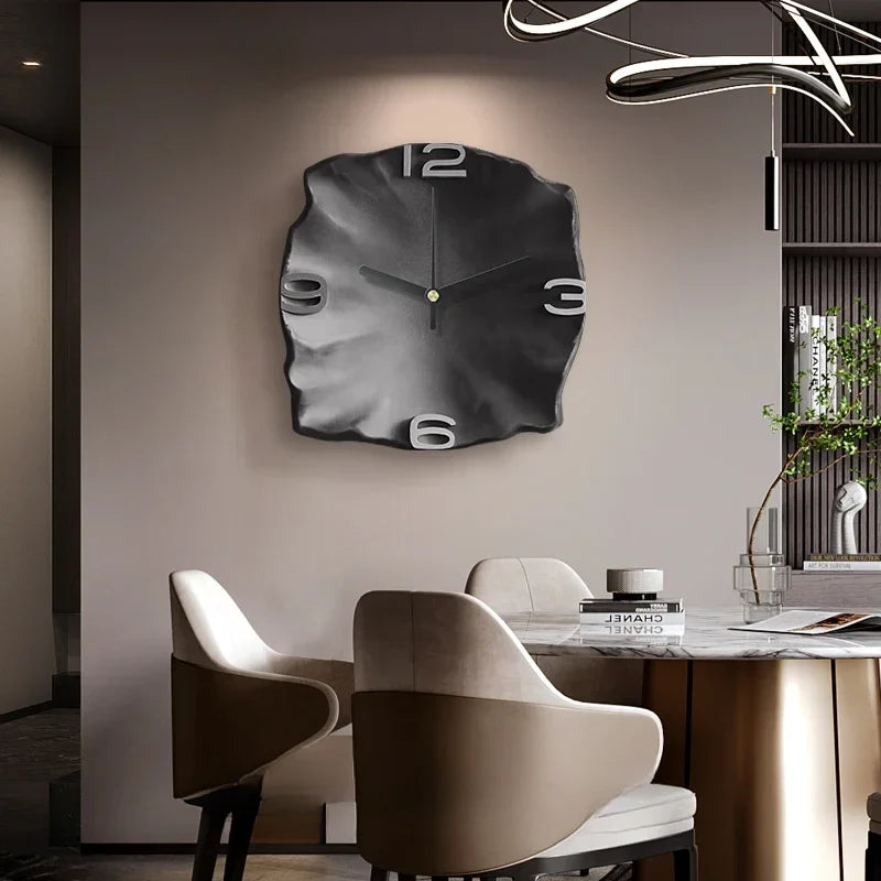 Abstract Elegance Wall Clock – Sandstone Design for Luxury Interiors