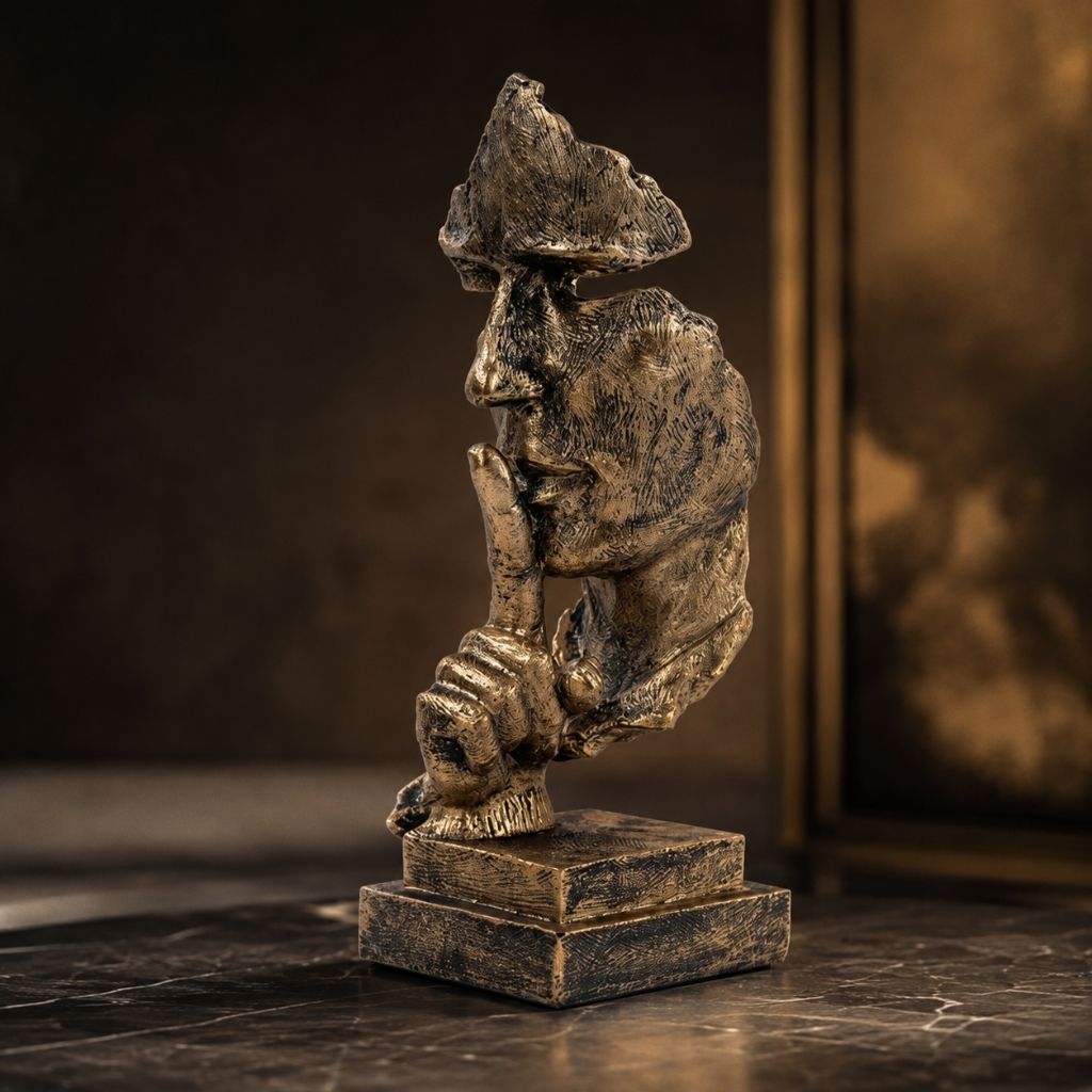 Abstract Face Resin Sculpture
