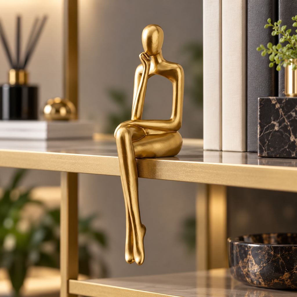 Abstract Resin Bookshelf Figurines