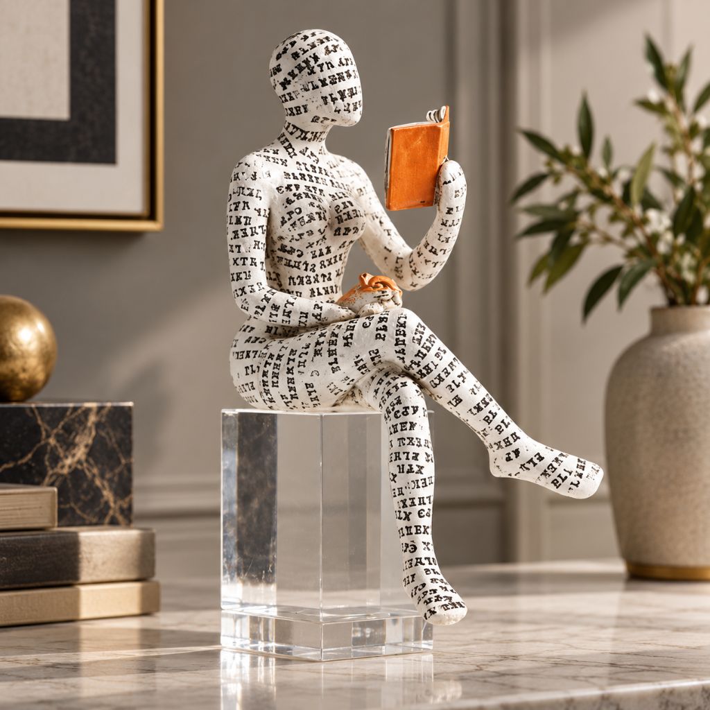 Abstract Resin Human Figure Sculpture