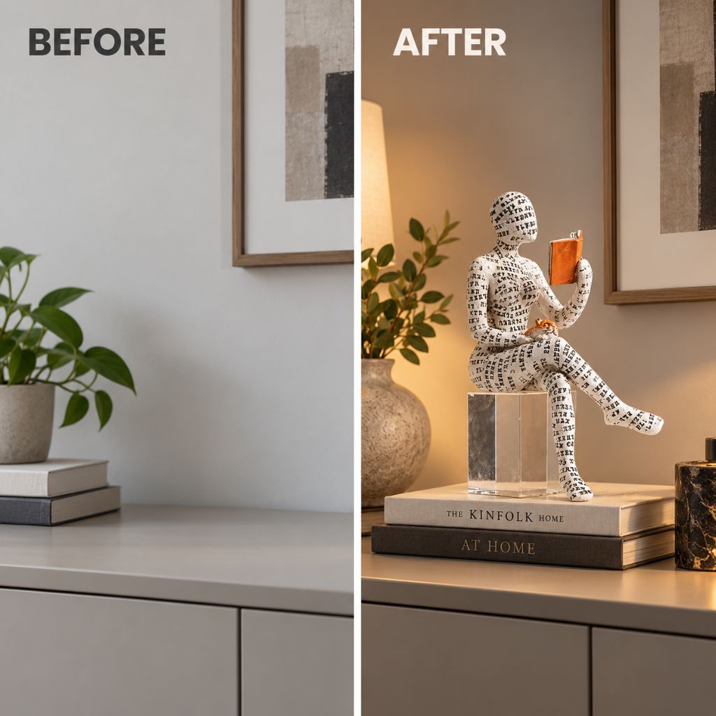 Abstract Resin Human Figure Sculpture